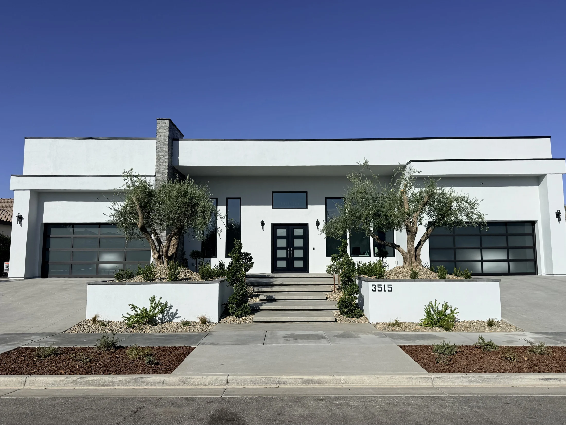 Exterior of the modern home in Belcourt featured by The Bakersfield Contractor LLC